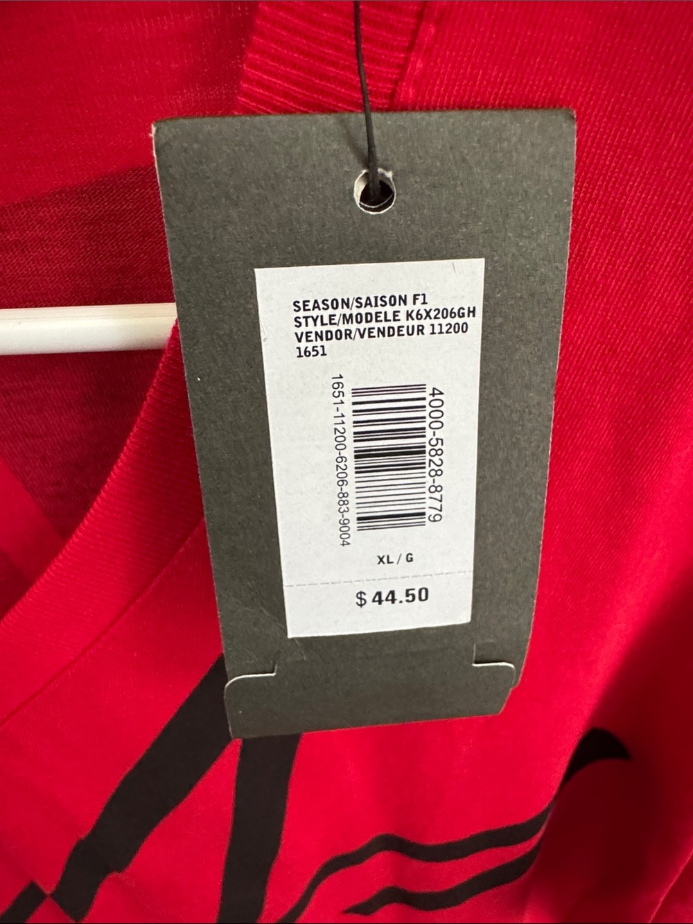 Armani Exchange Red Short-Sleeve V-Neck Graphic Tee - Picture 6 of 8